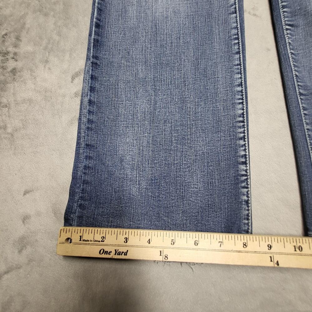 Earl Jean Jeans Womens 16 Blue Bootcut Slim Boot Mid Rise Light Wash - Picture 6 of 11